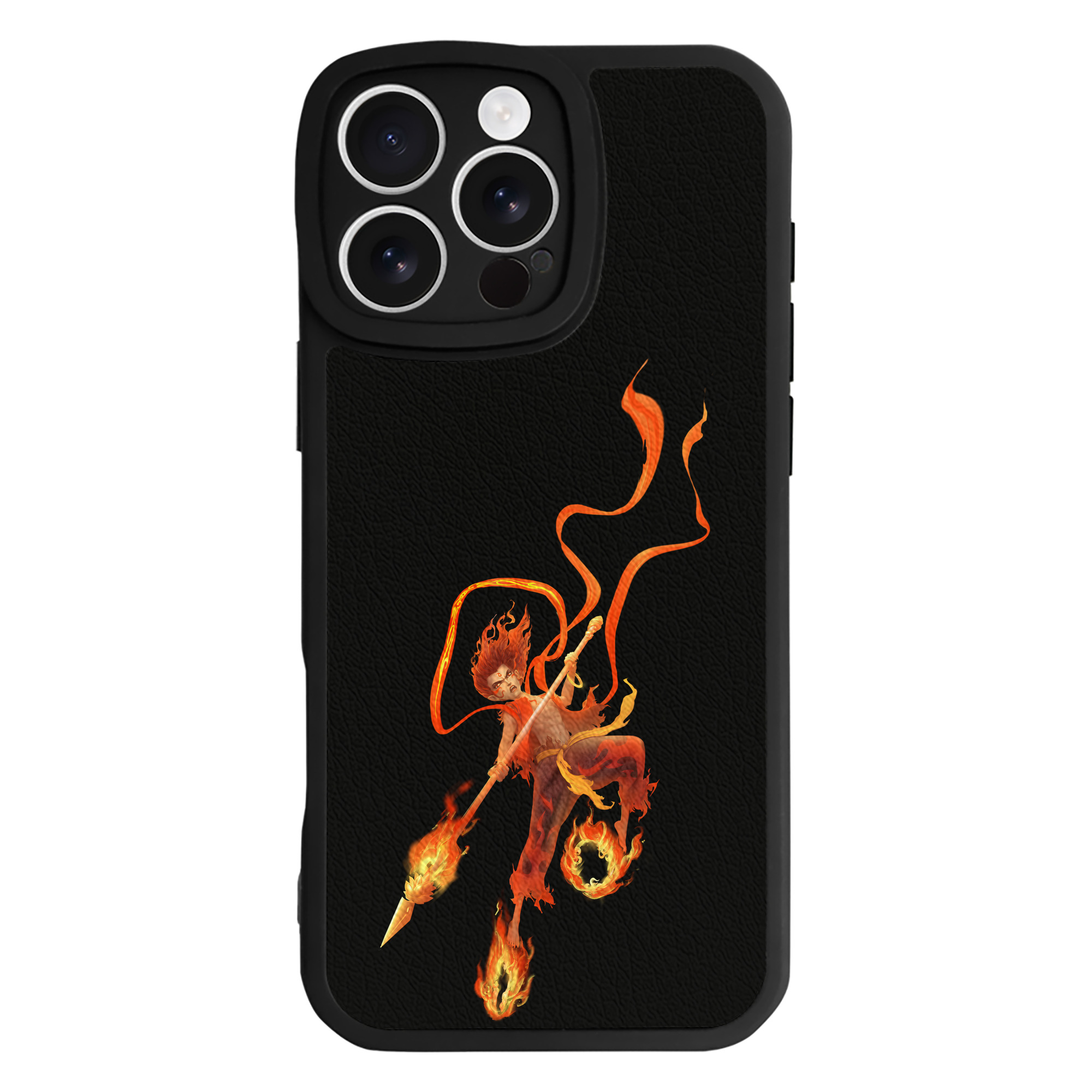 （画像用） Ne Zha 2 ナタ 魔童の大暴れ 【iPhone 16シリーズ対応】シリコンスマホケース（レザー調） 材質：シリコン